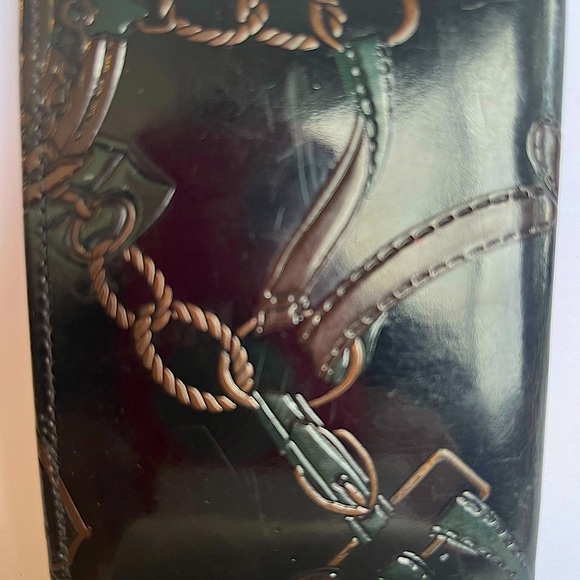 Leather folding card wallet small - Picture 3 of 5